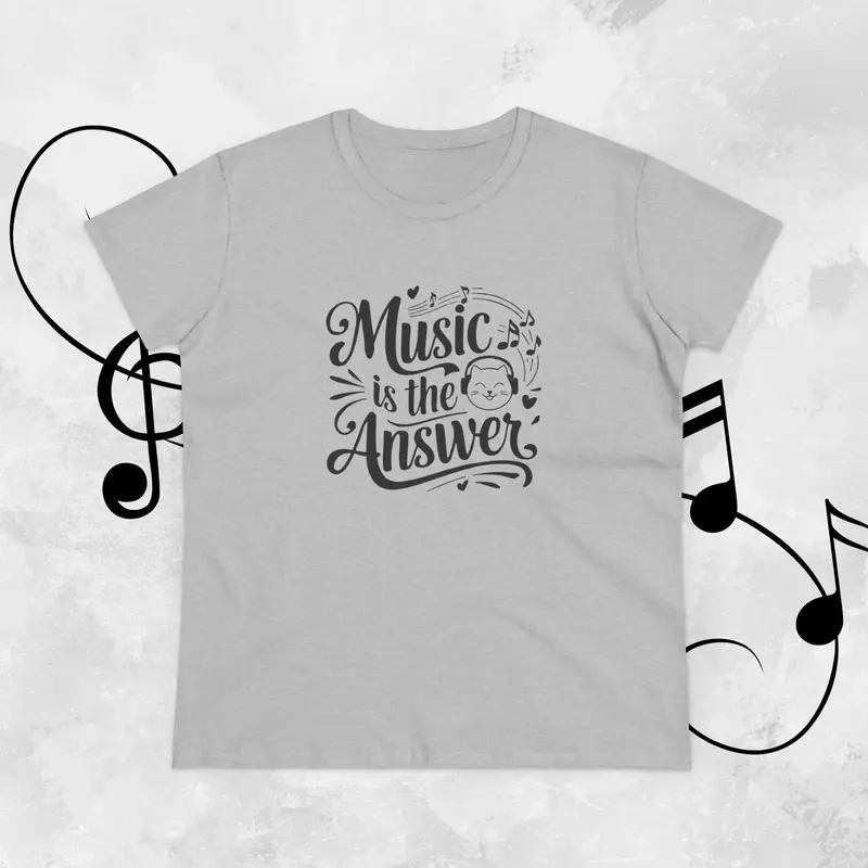 Music Is The Answer Women Graphic Tee 16