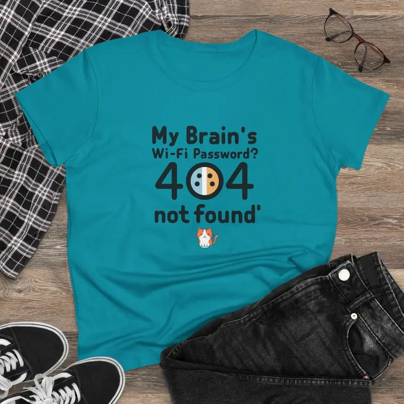 My Brain Wifi Password 404 Not Found Women Cotton Tee 6
