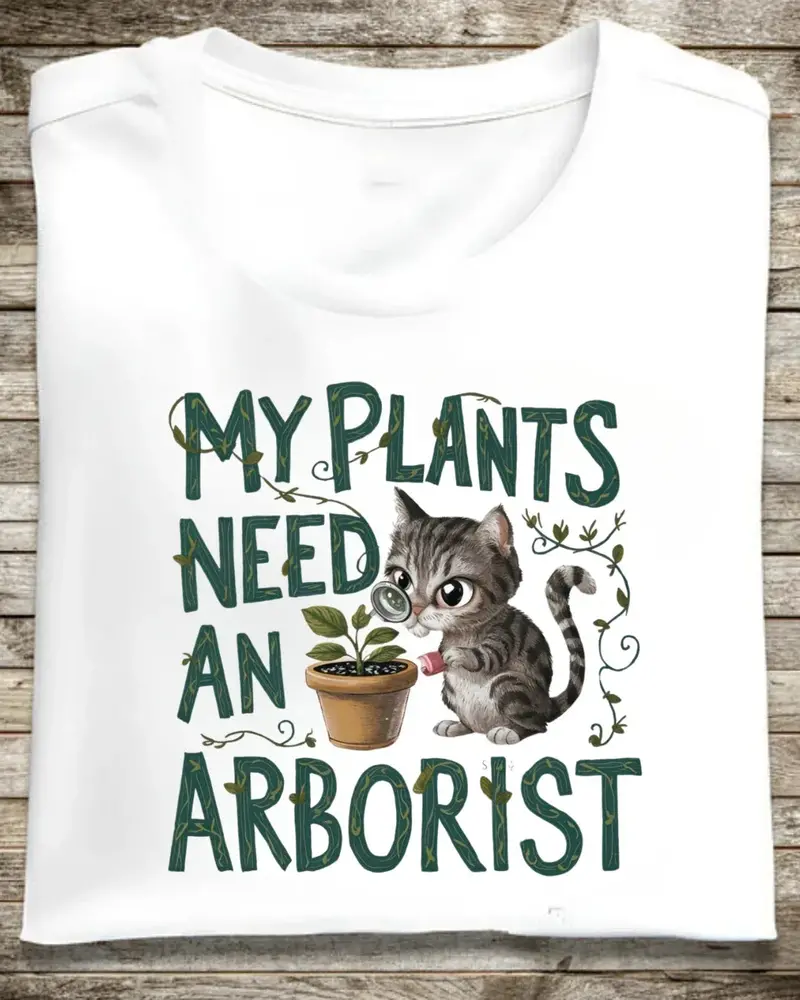 My Plant Need Arborist Cotton T-Shirt 1