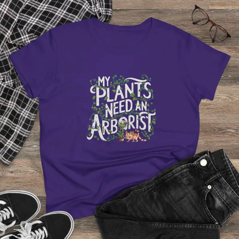 My Plant Need Arborist Cotton Women T-Shirt 6