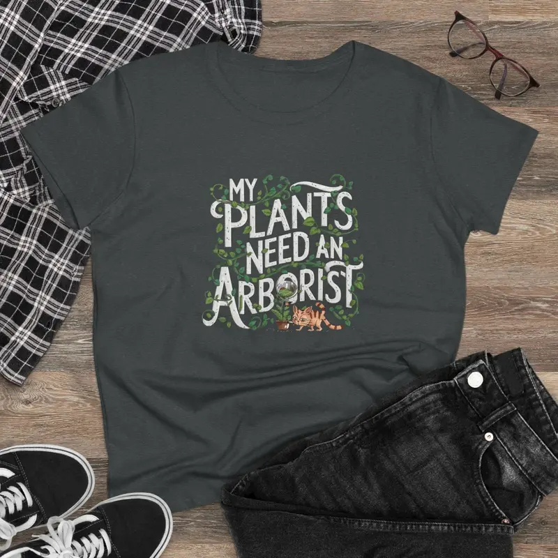 My Plant Need Arborist Cotton Women T-Shirt 7
