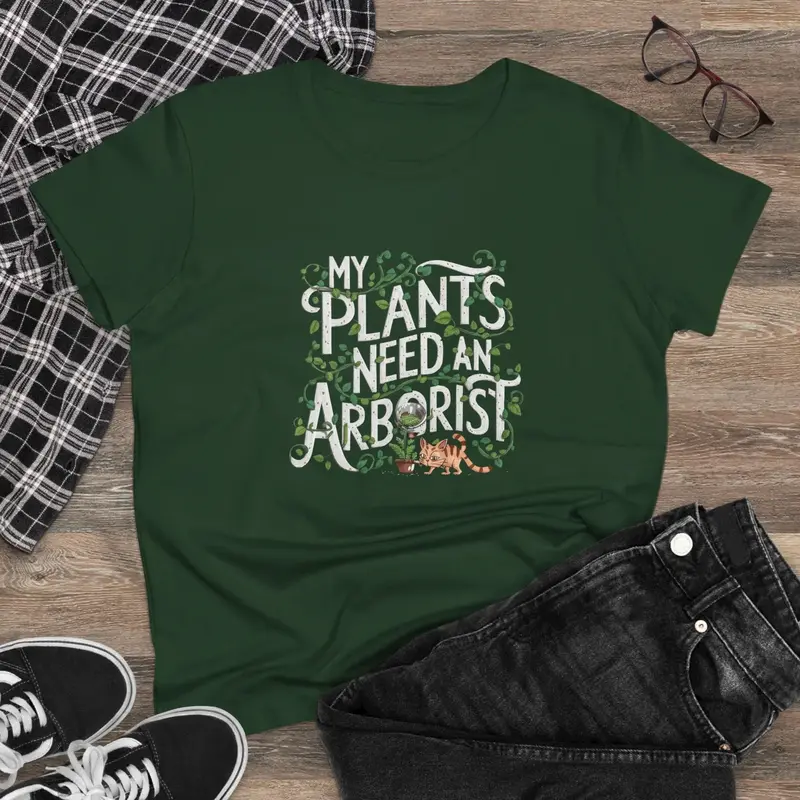 My Plant Need Arborist Cotton Women T-Shirt 7