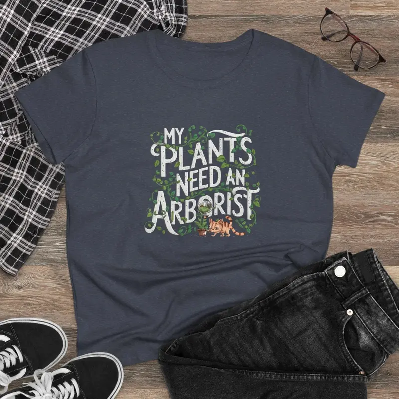 My Plant Need Arborist Cotton Women T-Shirt 8