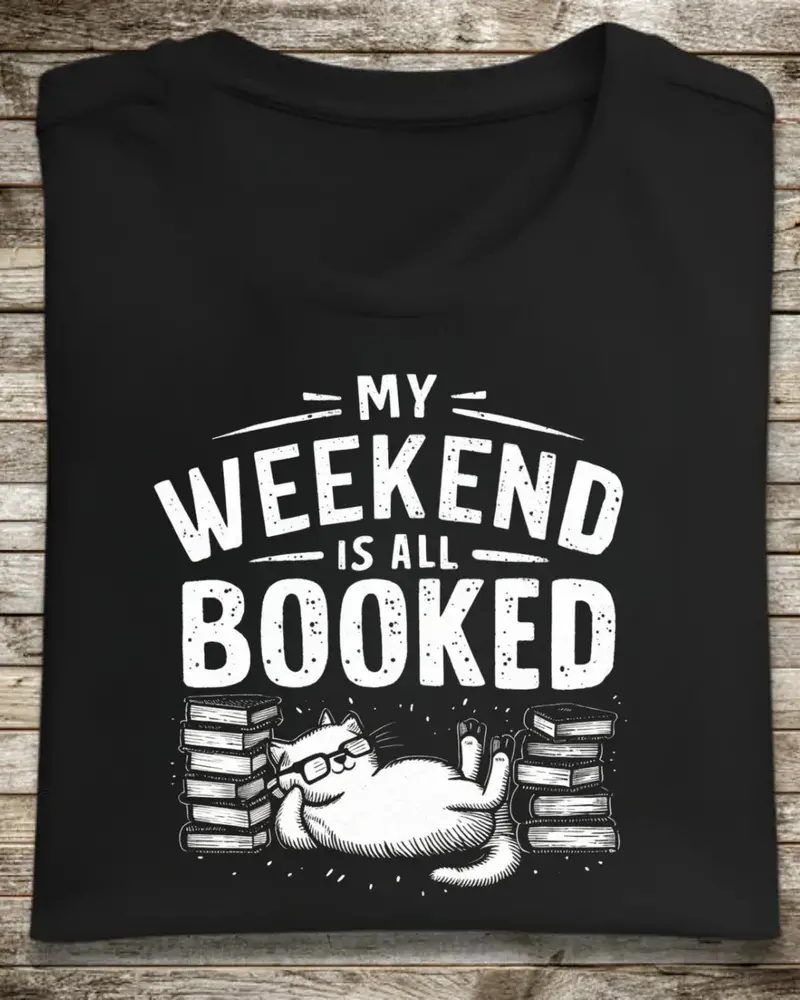 My Weekend Is Booked Book Lovers T-Shirt 1