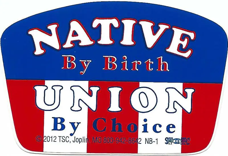Native By Birth, Union By Choice Hard Hat Sticker #Nb-1 1