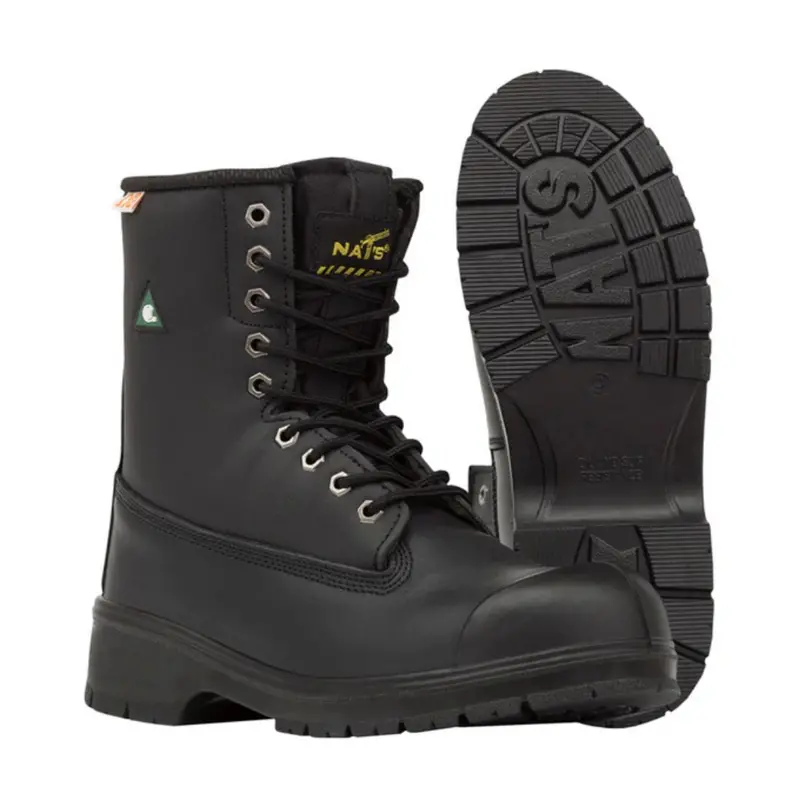 Nats S320 Unisex 8" Steel Toe Work Safety Boot - Black 2