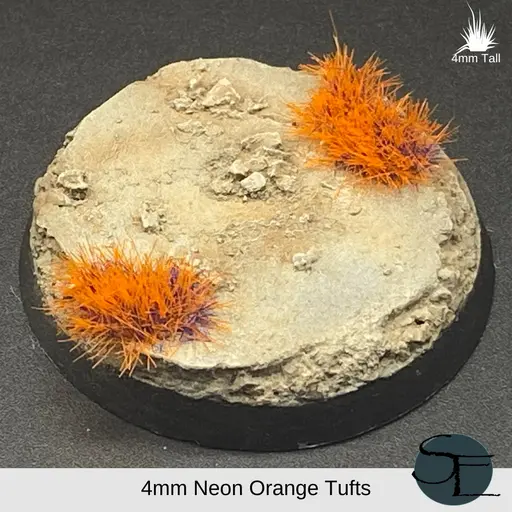 Neon Orange- 4Mm Self-Adhesive Grass Tufts 2
