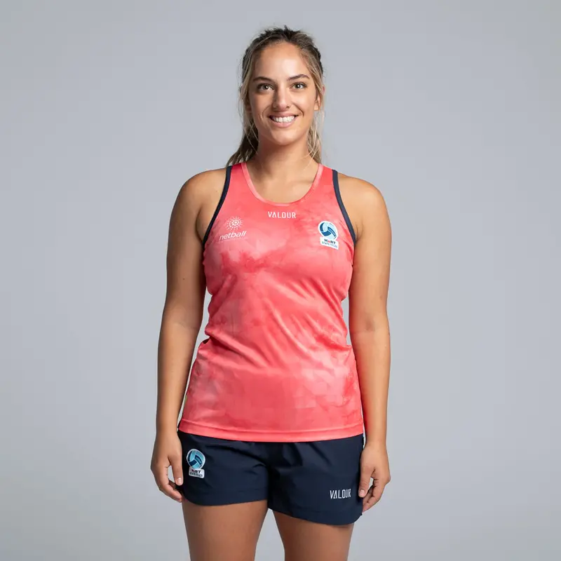 Netball Nsw State Titles Training Singlet - Coral 1