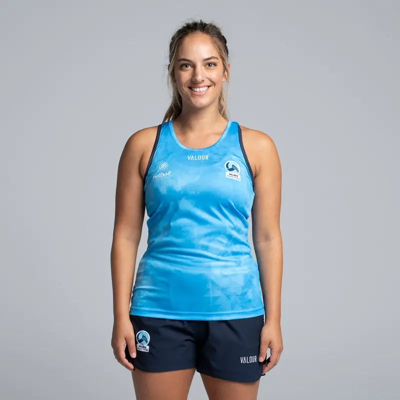 Netball Nsw State Titles Training Singlet - Light Blue 1