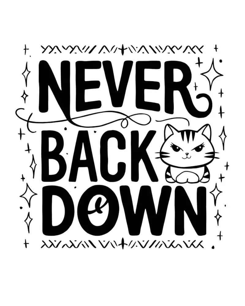 Never Back Down Cotton T-Shirts 2