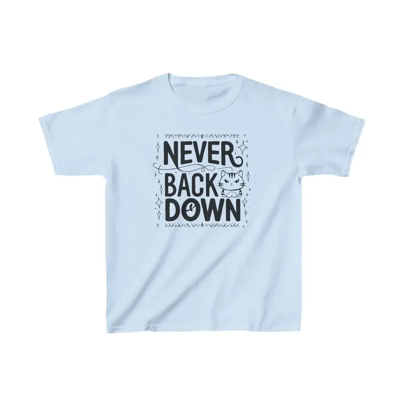 Never Back Down Kid Cotton T-Shirt 10