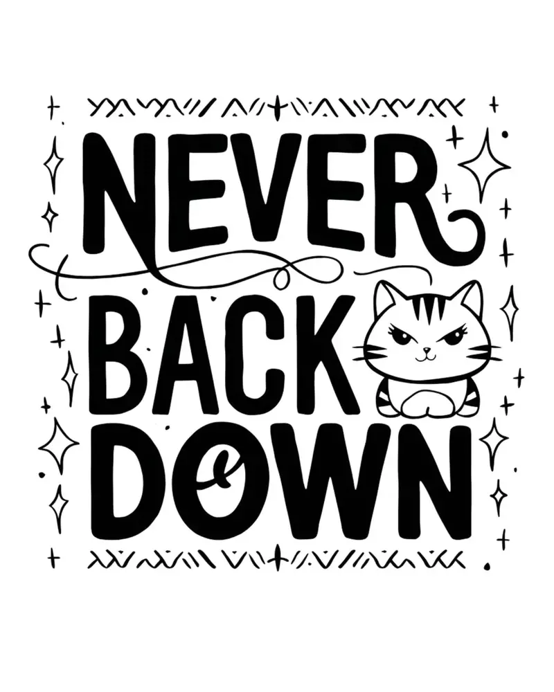 Never Back Down Kid Cotton T-Shirt 2