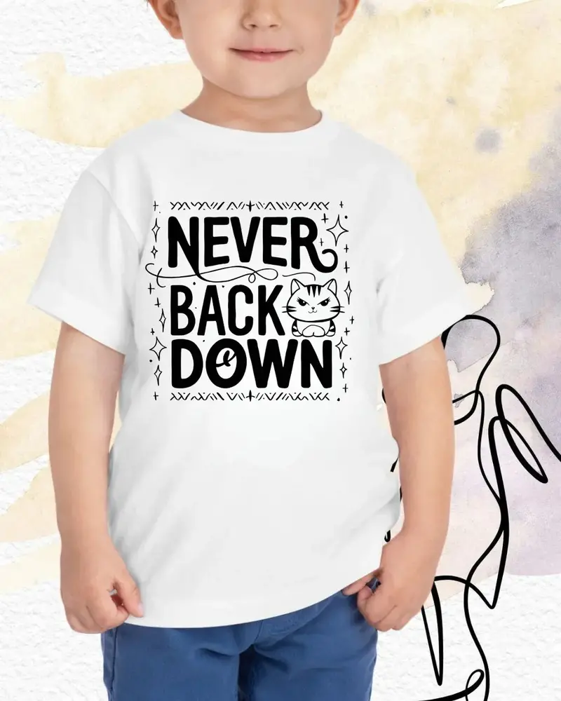 Never Back Down Kid Cotton T-Shirt 5