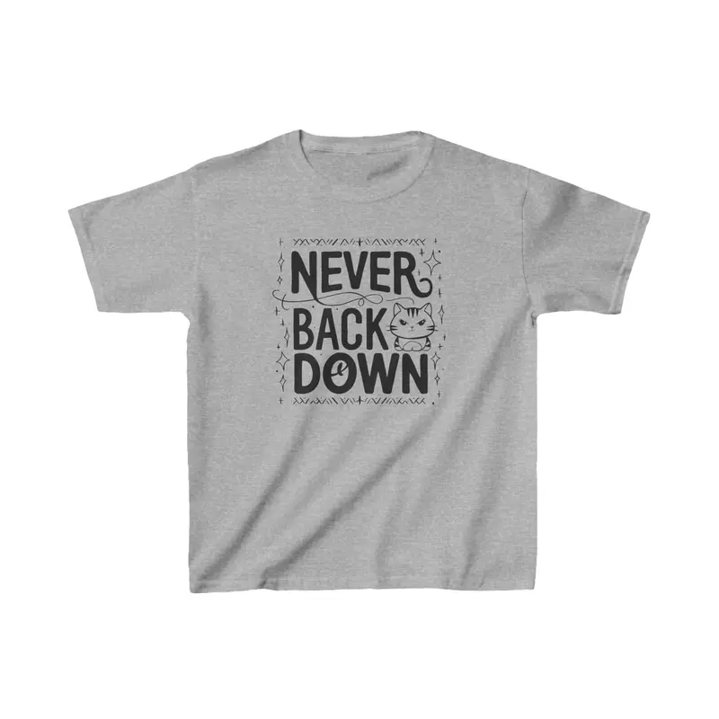Never Back Down Kid Cotton T-Shirt 7