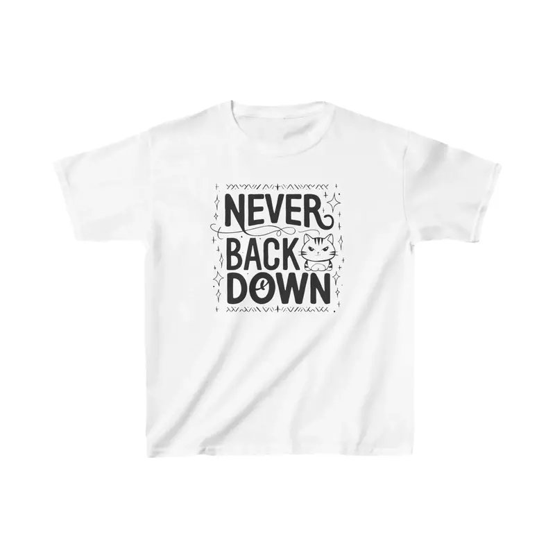 Never Back Down Kid Cotton T-Shirt 8