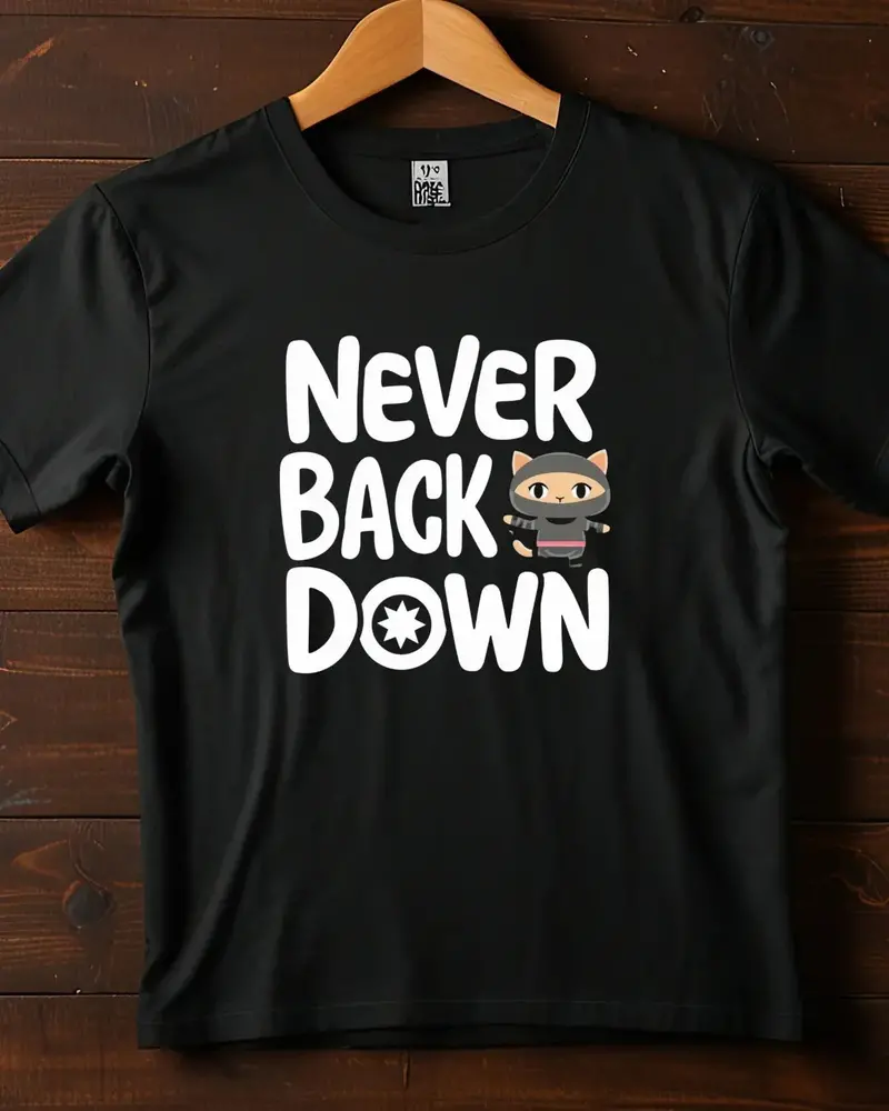 Never Back Down Toddler Cotton T-Shirts 1