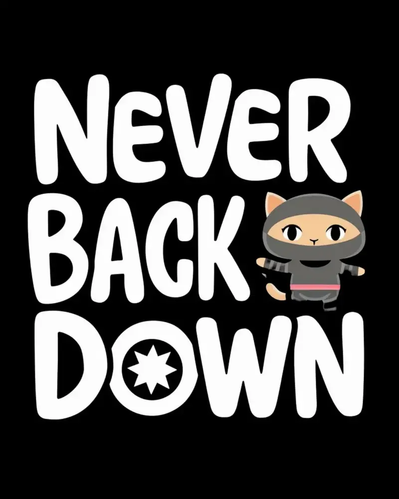 Never Back Down Toddler Cotton T-Shirts 2