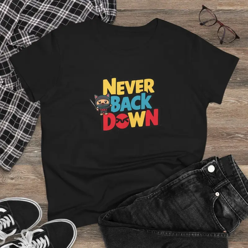 Never Back Down Women Graphic T-Shirt 5