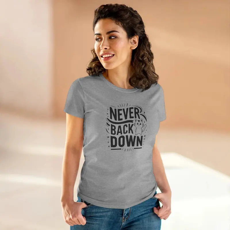 Never Back Down Women Graphic Tees 13