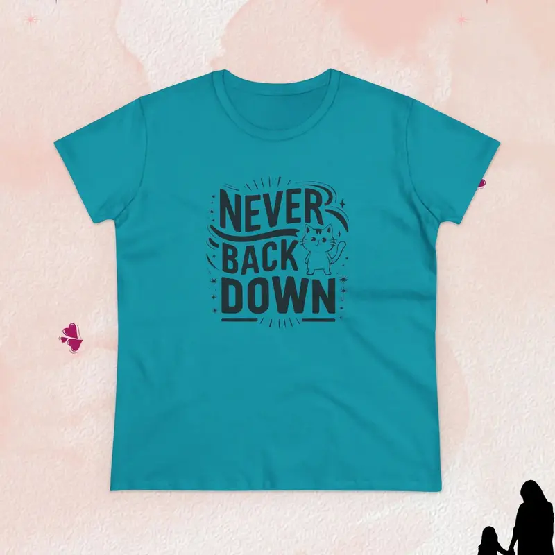 Never Back Down Women Graphic Tees 16