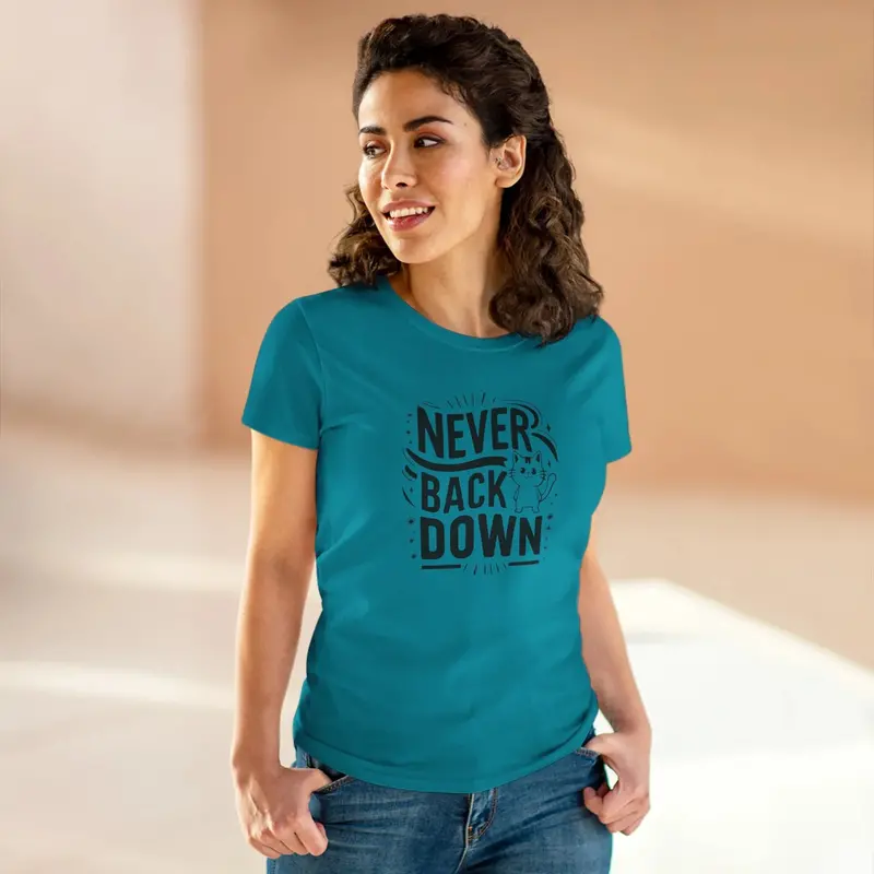 Never Back Down Women Graphic Tees 17