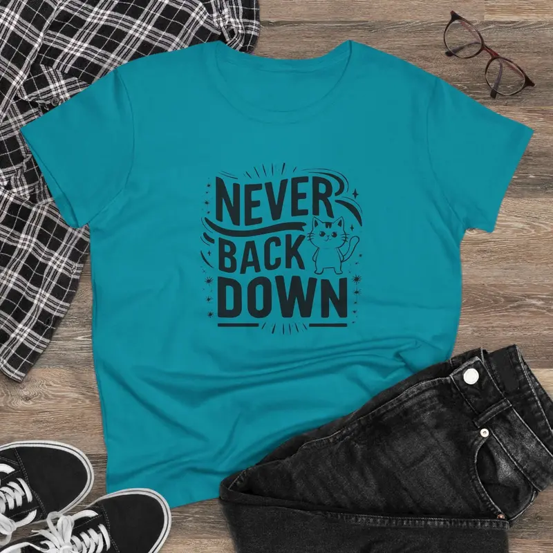 Never Back Down Women Graphic Tees 6