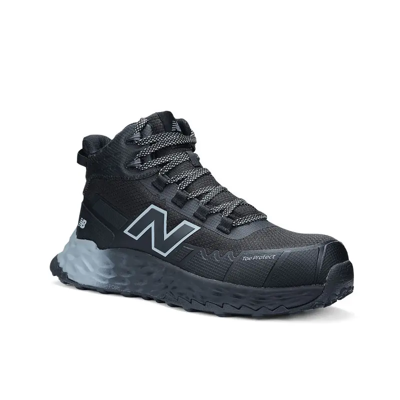 New Balance Fresh Foam Cremorne Men's Mid Work Lightweight Composite Toe Safety Csa Shoe Mcfcmehp-B - Black/Grey 1