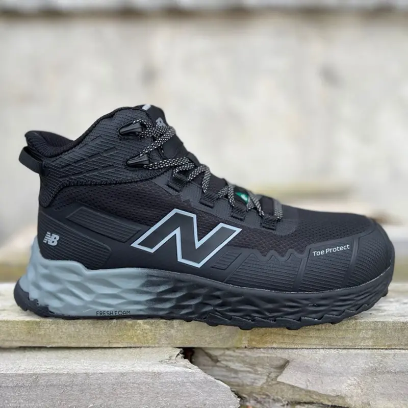 New Balance Fresh Foam Cremorne Men's Mid Work Lightweight Composite Toe Safety Csa Shoe Mcfcmehp-B - Black/Grey 2