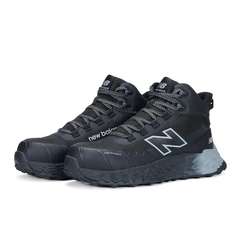 New Balance Fresh Foam Cremorne Men's Mid Work Lightweight Composite Toe Safety Csa Shoe Mcfcmehp-B - Black/Grey 6