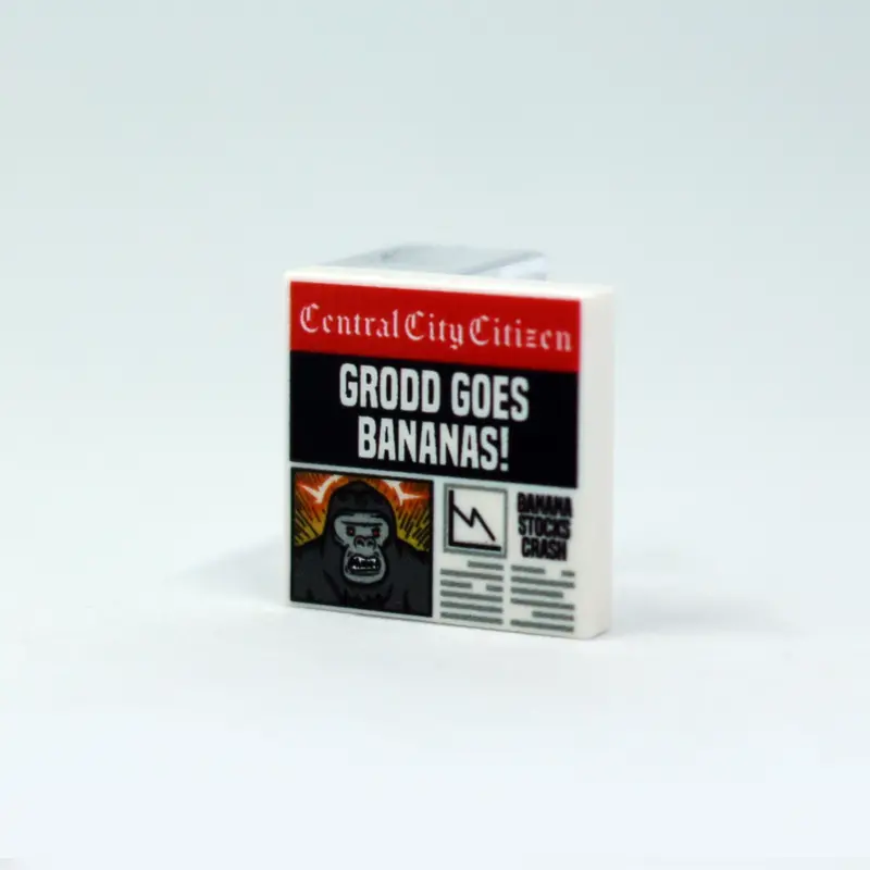 Newspaper - Grodd Goes Bananas - 2X2 Tile 1