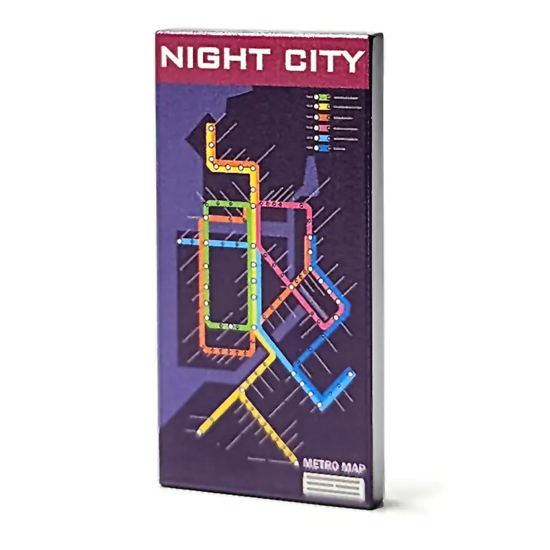 Night City Metro Map - 2X4 Tile 1