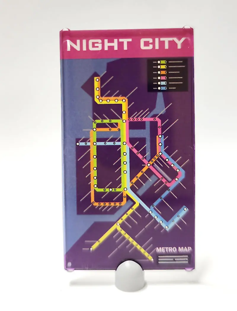 Night City Metro Map - Glass 1