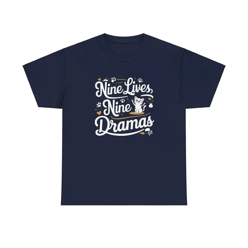 Nine Lives Nine Drama Idiom Cotton T-Shirt 6