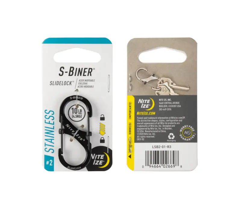Nite Ize Stainless Steel S-Biner® Slidelock® #2 1