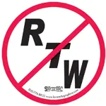No 'Right To Work' Hard Hat Sticker #S-88 1