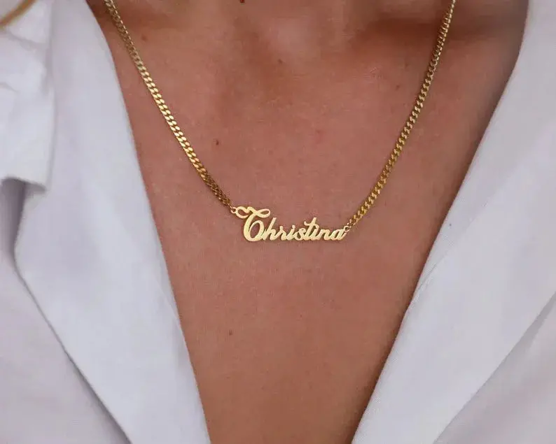 Noble Atmosphere Customizable Name Design Versatile Necklace 3