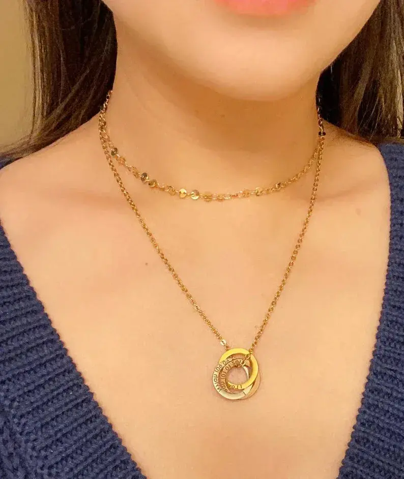 Noble Atmosphere Customizable Name Design Versatile Necklace 3