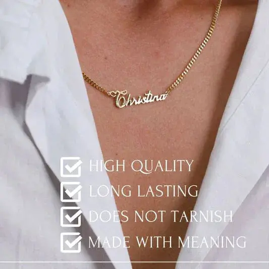 Noble Atmosphere Customizable Name Design Versatile Necklace 5