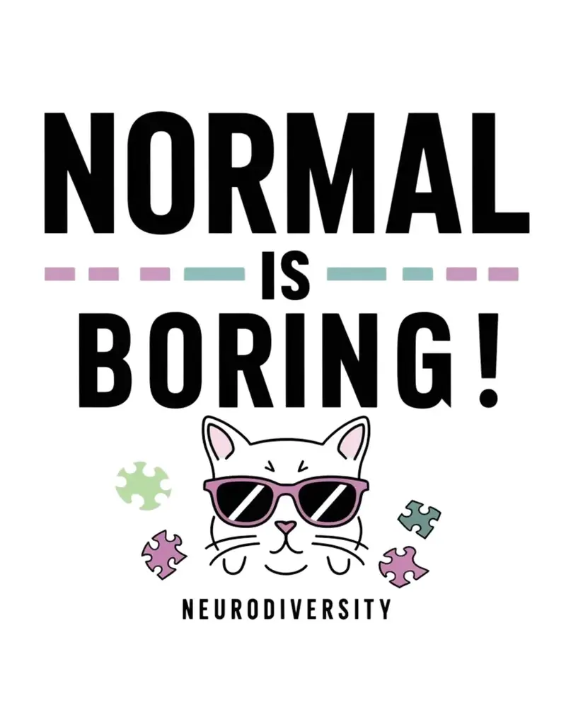 Normal Is Boring Moms Dad Parents Autistic Awareness Cotton T-Shirt 2