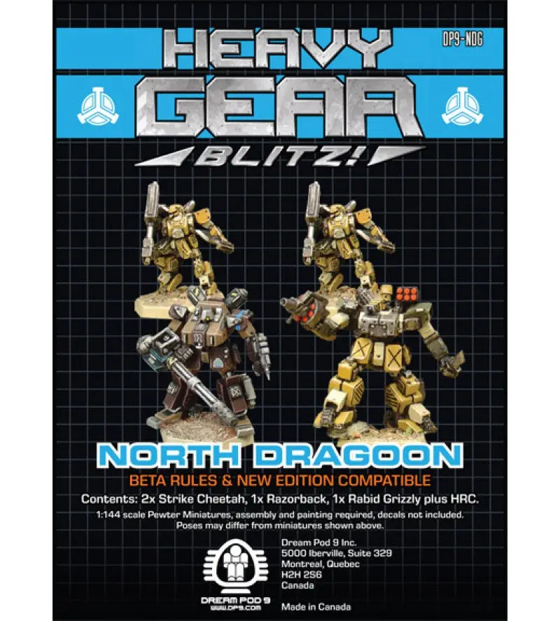 Northern Dragoon Squad (4 Minis: 2X Strike Cheetah, 1X Razorback, 1X Rabid Grizzly) 1