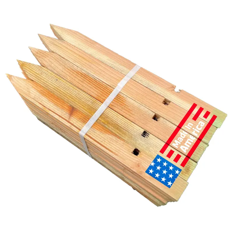 Notched Erosion Control Stakes (24-Inch) | For Wattles & Silt Fence - Usa 1