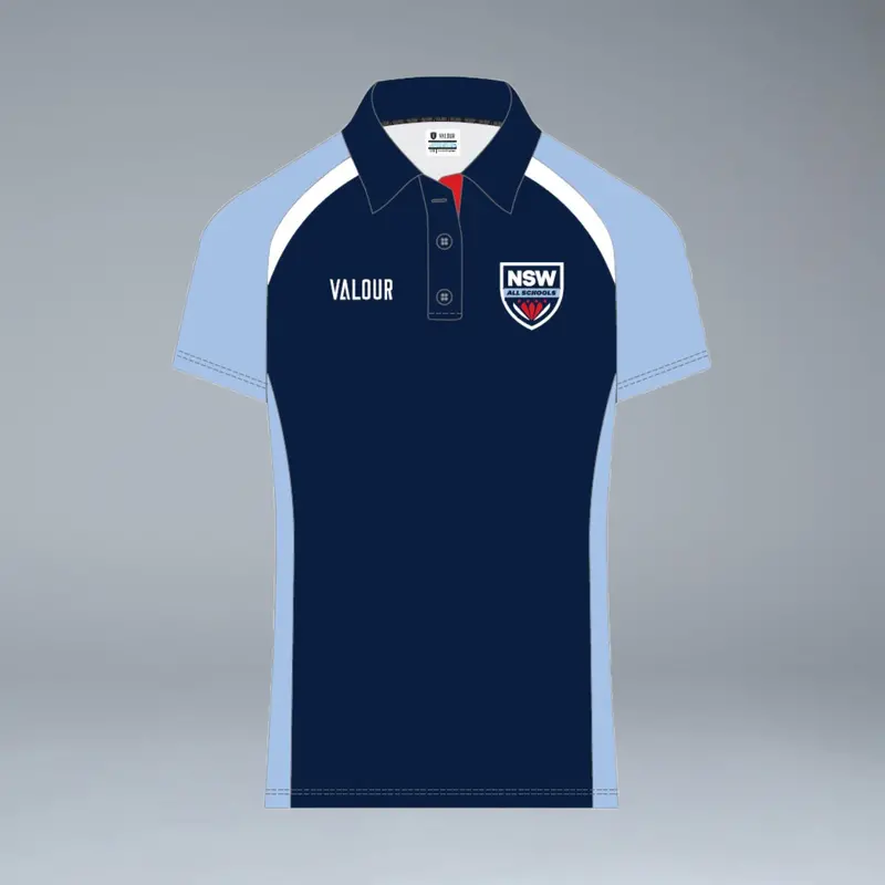 Nsw All Schools Female Short Sleeve Navy Playing Polo 3