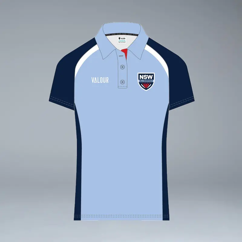 Nsw All Schools Female Short Sleeve Sky Blue Playing Polo 1