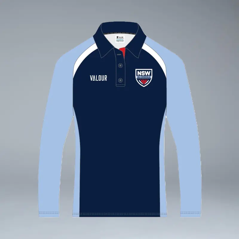 Nsw All Schools Unisex Long Sleeve Navy Playing Polo 3