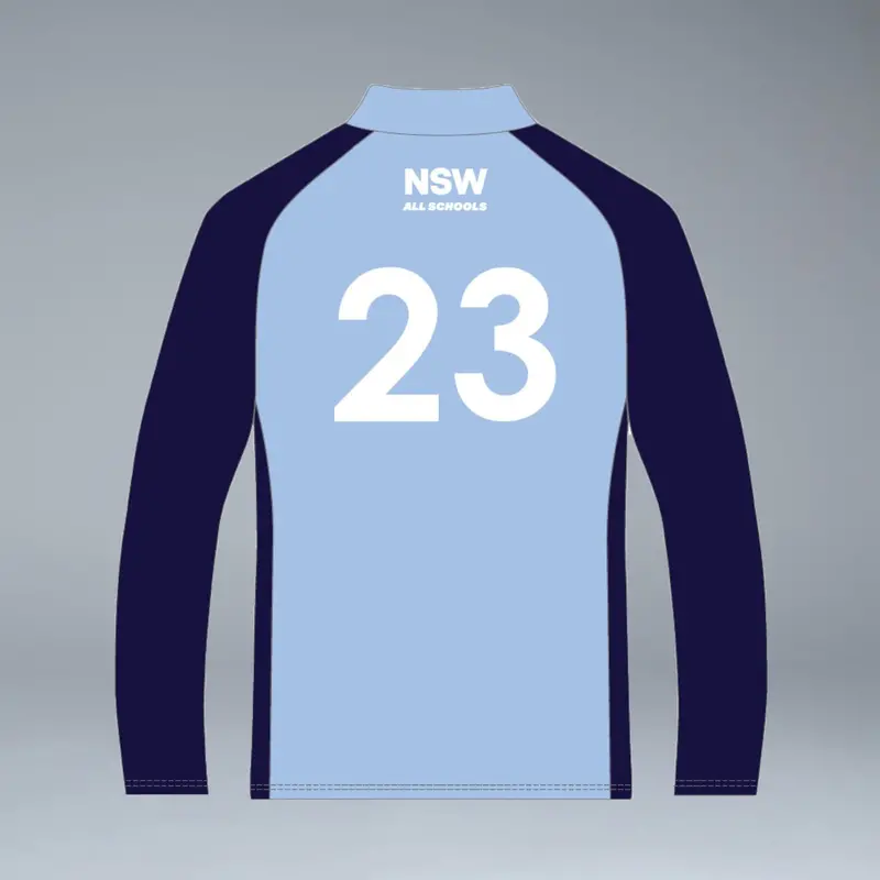 Nsw All Schools Unisex Long Sleeve Sky Blue Playing Polo 2