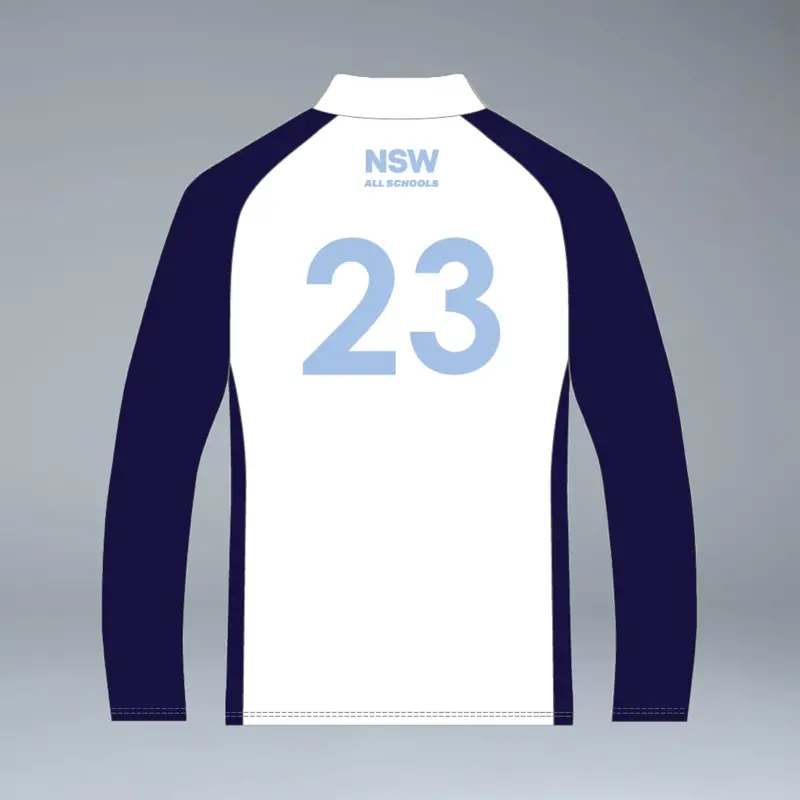Nsw All Schools Unisex Long Sleeve White Playing Polo 2
