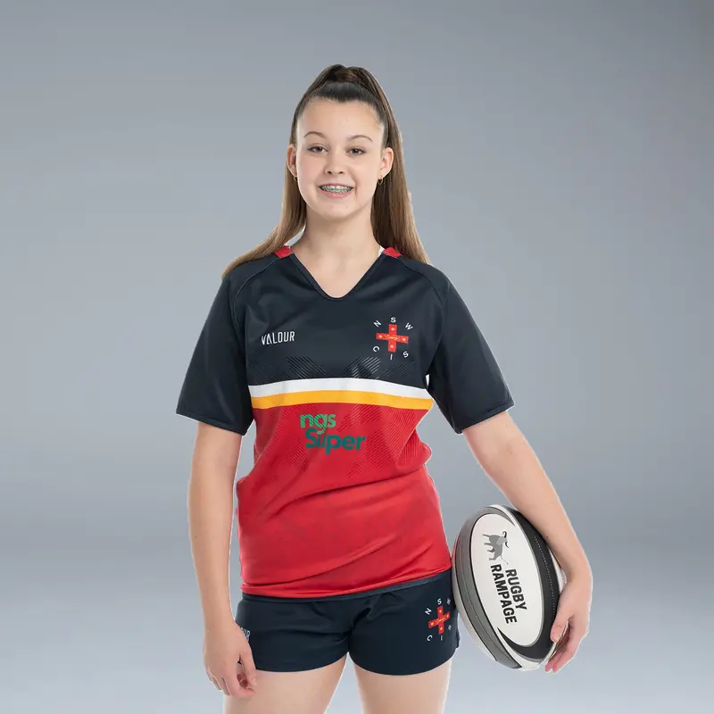 Nsw Cis Rugby Union Secondary Jersey - Red 1