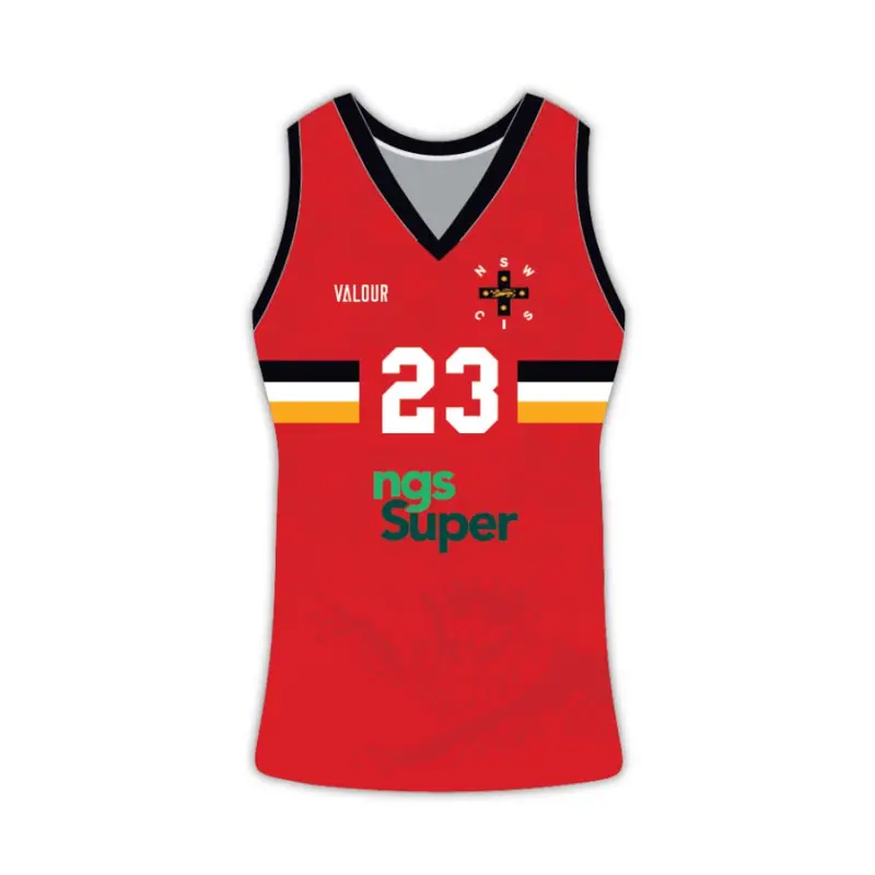 Nsw Cis Secondary Afl Unisex Red Singlet 1
