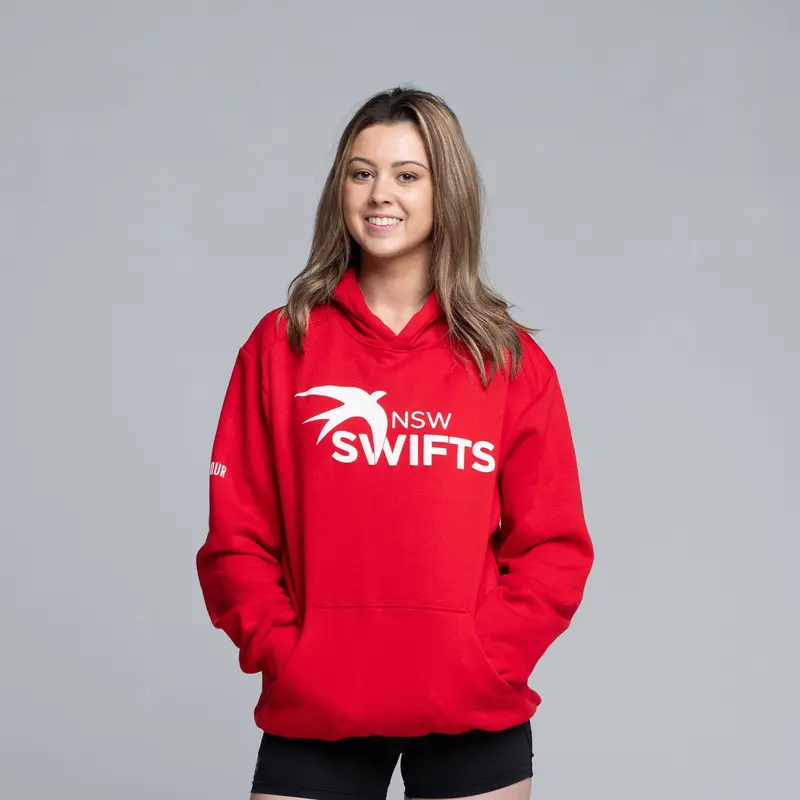 Nsw Swifts Puff Print Red Hoodie 1