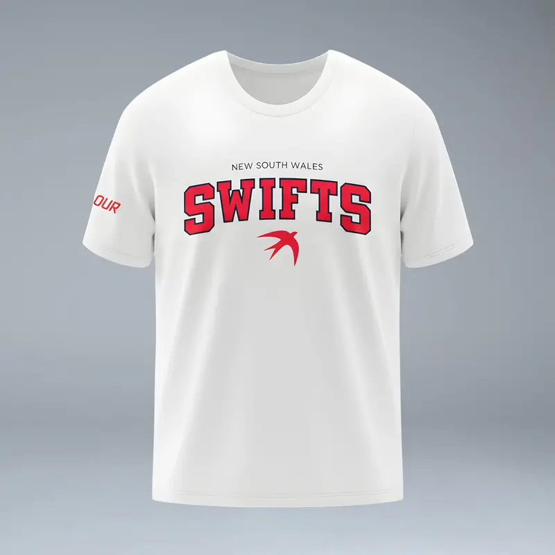 Nsw Swifts Unisex White Retro Tee 1
